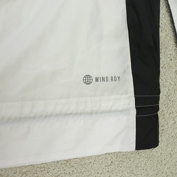 NWT adidas Womens Marathon Windbreaker Track Jacket Full Zip Hooded White XS - Picture 7 of 8